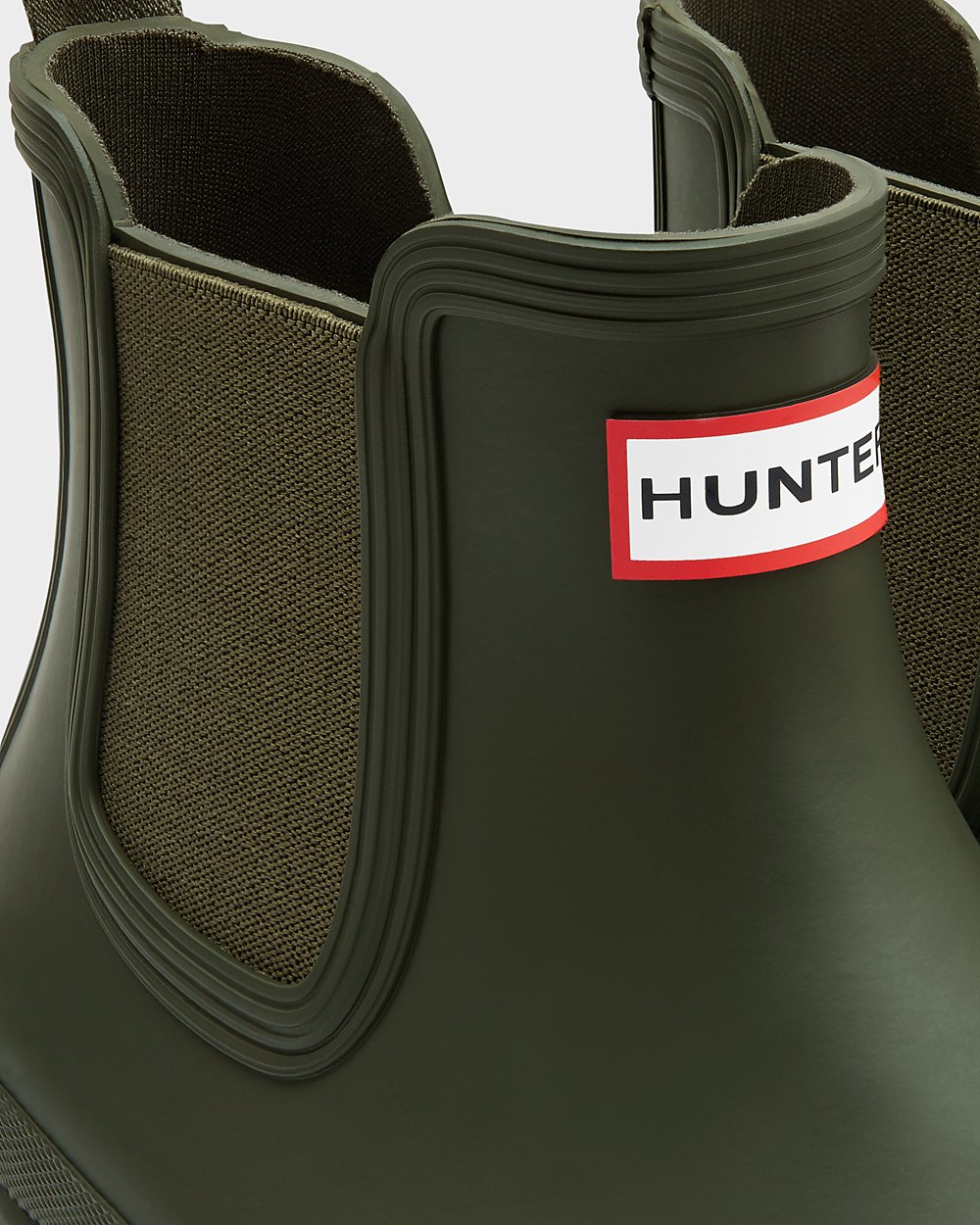 Mens Hunter Chelsea Boots Dark Olive - Original - 9047362-XI